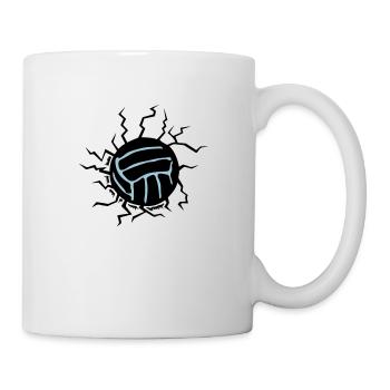 Crack volley impact ground volleyball waterpolo - Mug - white - Right