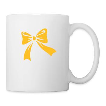 Schleife, in allen Fraben verwendbar - Tasse - Weiß - Rechts