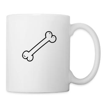 Dessin d'idée de cadeau chien symbole os - Mug blanc - blanc - Droite