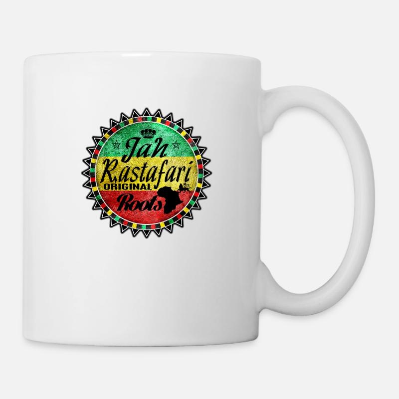 jah rastafari original roots - Mug blanc - blanc
