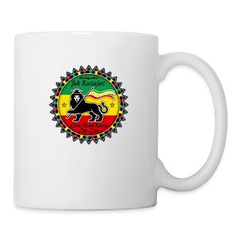 jah rastafari lion heart rasta - Mug blanc - blanc - Droite