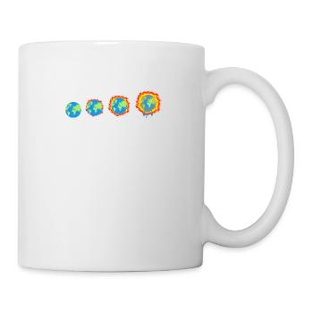 Climate Change Evolution Funny Awareness T-Shirt - Mug - white - Right