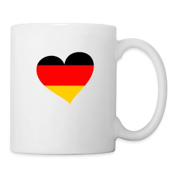 Deutschland Herz - Tasse - Weiß - Rechts