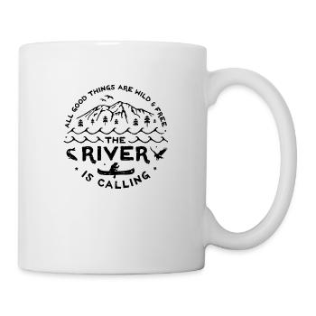 River is Calling s - Tasse - Weiß - Rechts