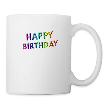 Happy Birthday - Tasse - Weiß - Rechts