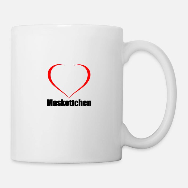 Herz Maskottchen - Tasse - Weiß