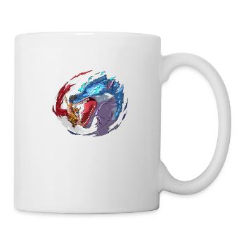 Viking Fenrir Dieu loups combat mythologique nordique - Mug blanc - blanc - Droite