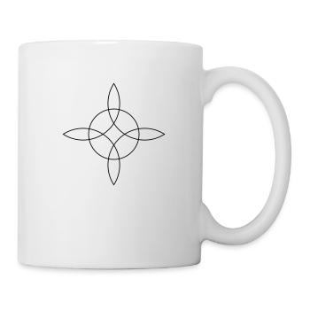 Witch`s Knot, Binds the 4 elements, Magical symbol - Mug - white - Right