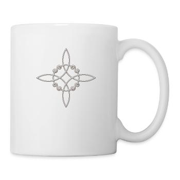 Witch`s Knot, Power of 4 elements - Binding Rune - Mug - white - Right