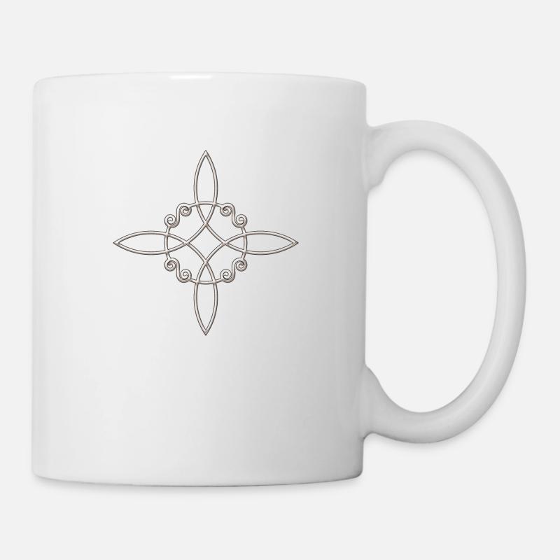 Witch`s Knot, Power of 4 elements - Binding Rune - Mug blanc - blanc