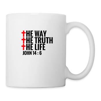Jean 14 6 - Mug blanc - blanc - Droite