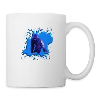 Blauer Gorilla - Tasse - Weiß - Rechts