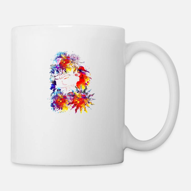 Bunter Mund - Tasse - Weiß
