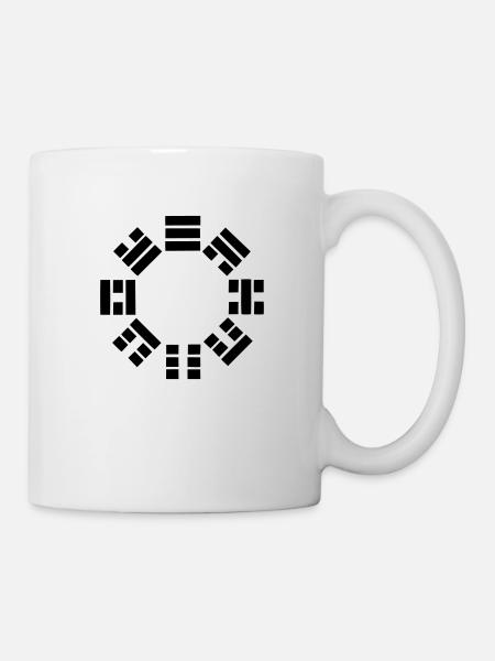 octagonal bagua symbol taoism feng shui - Mug - white