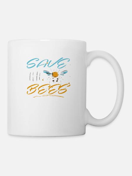 Save the bees - Tasse - Weiß