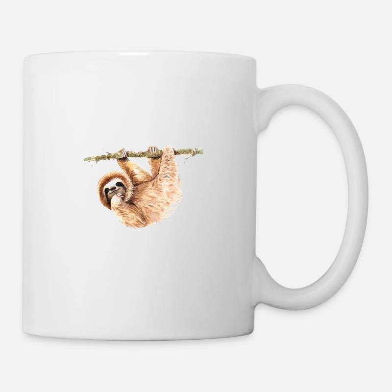 Faultier easy going t shirt - Tasse - Weiß