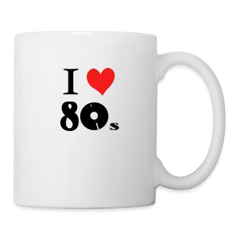 ich liebe die 80´er - Tasse - Weiß - Rechts