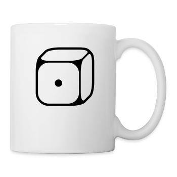 1 cubes (un / 1C) - Mug blanc - blanc - Droite