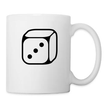 3er Würfel (Drei / 1C) - Tasse - Weiß - Rechts