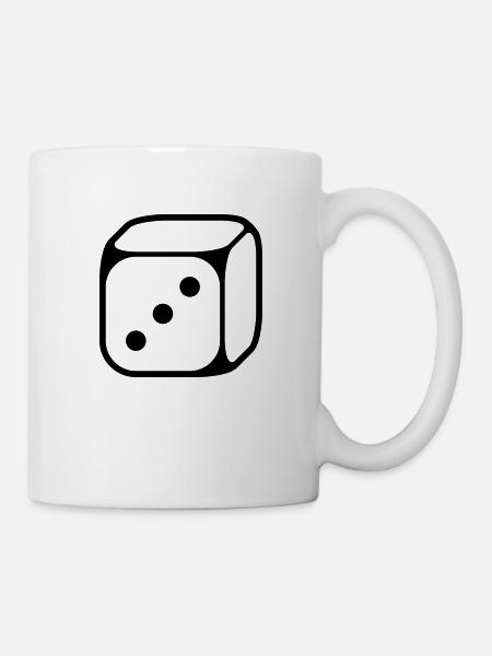 3er Würfel (Drei / 1C) - Tasse - Weiß