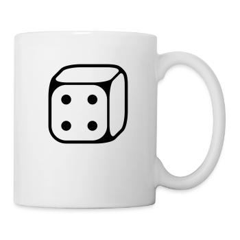 4er Würfel (Vier / 1C) - Tasse - Weiß - Rechts