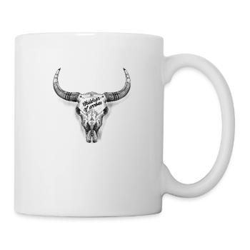 Badass Schädel Bison Design - Tasse - Weiß - Rechts