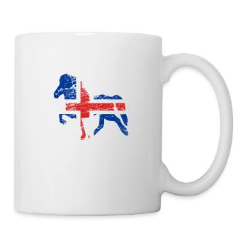 Cheval islandais: Cheval islandais Poney Merch - Mug blanc - blanc - Droite