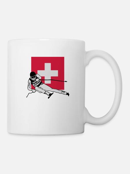 ski - alpine - apres - schweiz - Tasse - Weiß