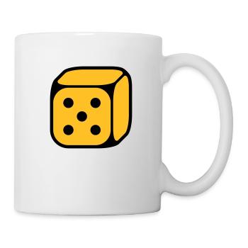 5er Würfel (Fünf / 2C) - Tasse - Weiß - Rechts