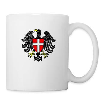 drawing austrian eagle symbol flag austria - Mug - white - Right