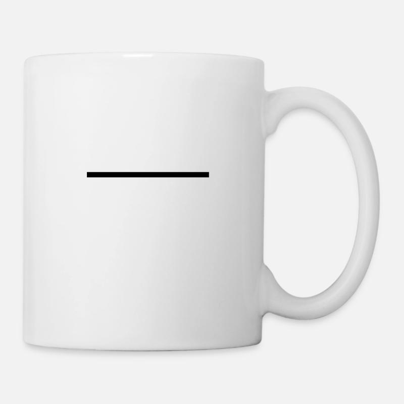 ligne noire - Mug blanc - blanc