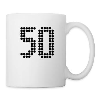 50, Nummer, Rückennummer, Trikot, Fußball zahlen - Mug - white - Right