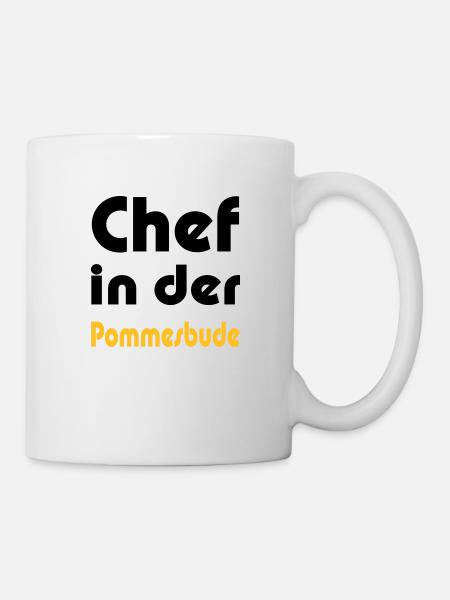Chef in der Pommesbude - Tasse - Weiß