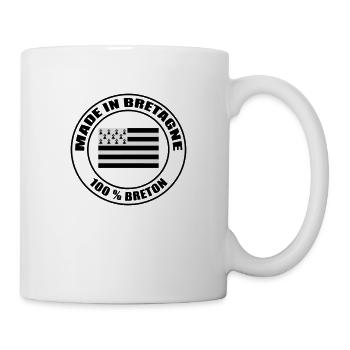 Made in Bretagne drapeau 2 - Mug blanc - blanc - Droite