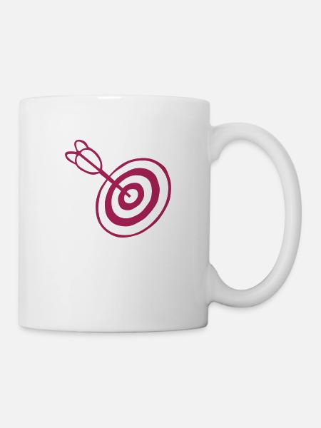 Ziel fleche flechette tausend Mitte - Tasse - Weiß