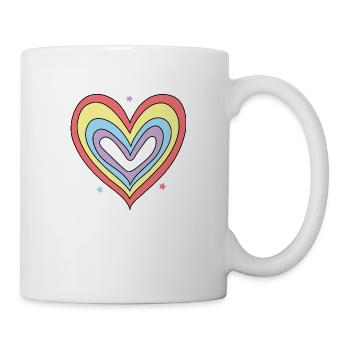 RAINBOW HEART - Mug - white - Right