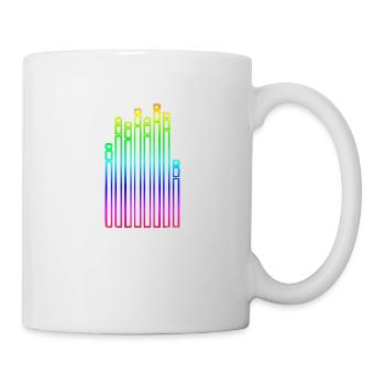 Soundwaves Waves Musik DJ Vinyl Alpha Beta - Tasse - Weiß - Rechts
