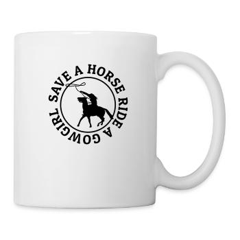 Save a horse ride a - Mug - white - Right