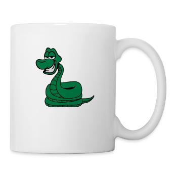 Schlange witzig comic - Tasse - Weiß - Rechts