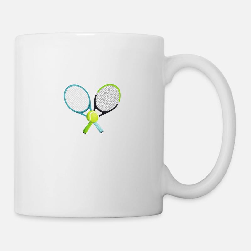 Tennisschläger kreuzend - Mug - white