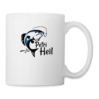 Fisch Petri Heil - Tasse - Weiß - Rechts
