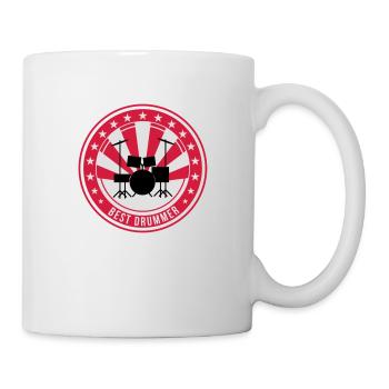 Drummer / Drums / Batterie / Schlagzeug / Batteur - Mug blanc - blanc - Droite