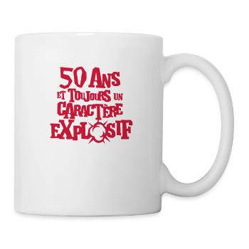 50 ans caractere explosif anniversaire - Mug blanc - blanc - Droite