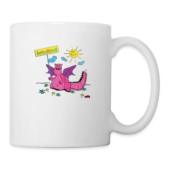 Kleiner Drache ist jetzt ein Schulkind - Tasse - Weiß - Rechts