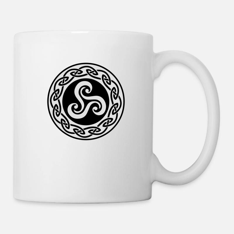 Triskell avec decor celte - Mug blanc - blanc