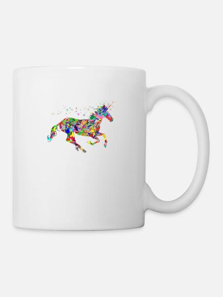 EINHORN Bunt - Tasse - Weiß