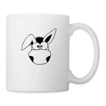 Dummer Esel - Tasse - Weiß - Rechts