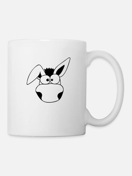 Dummer Esel - Tasse - Weiß
