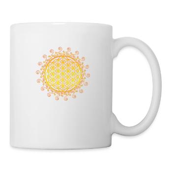 Fleur de vie, Flower of life, géométrie sacrée - Mug blanc - blanc - Droite