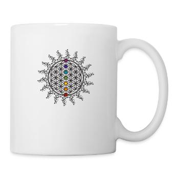 Fleur de vie, Flower, life, chakra, spiritualitè - Mug blanc - blanc - Droite